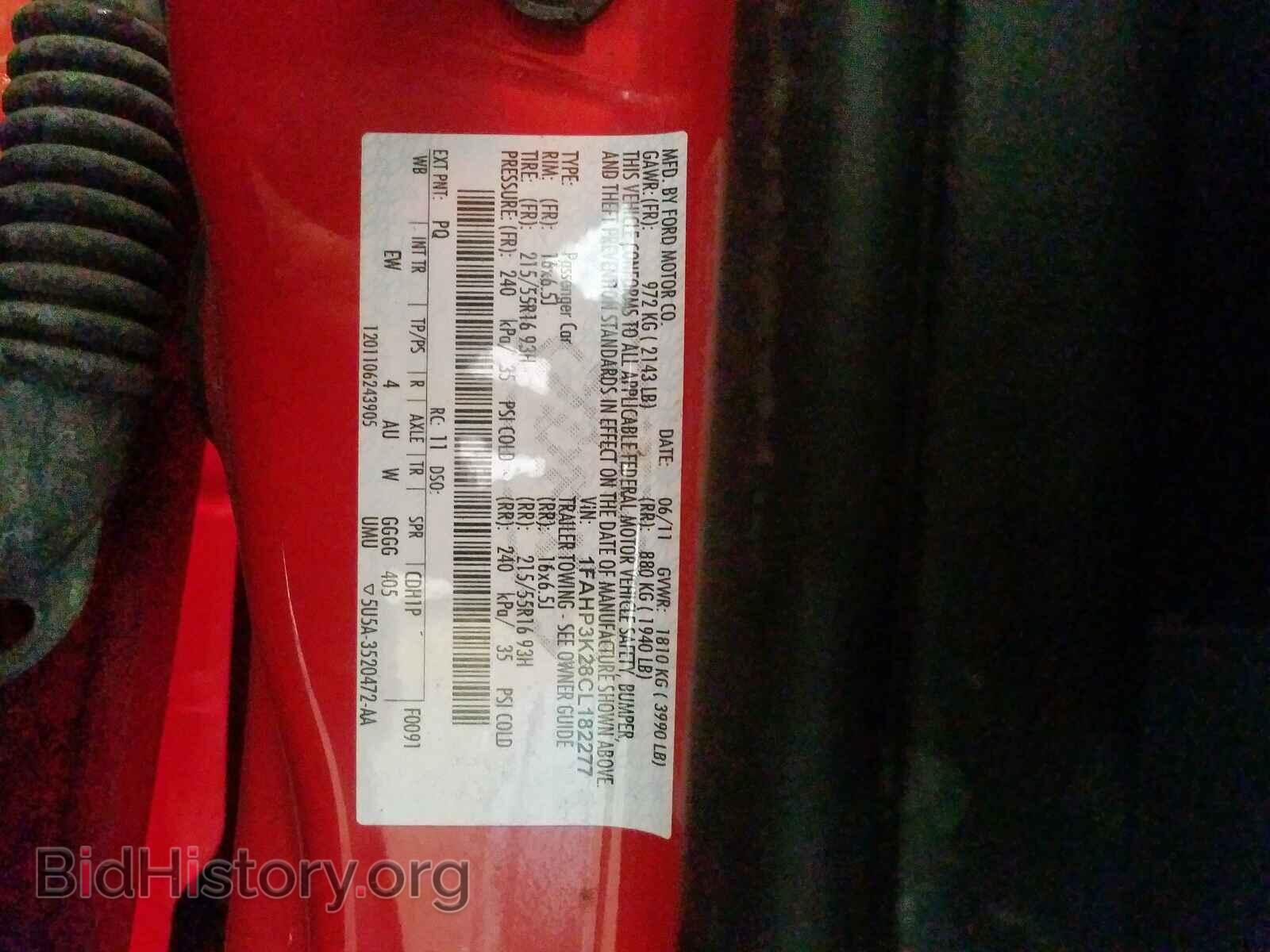 2012 FORD FOCUS - VIN: 1FAHP3K28CL182277 - Фото 10