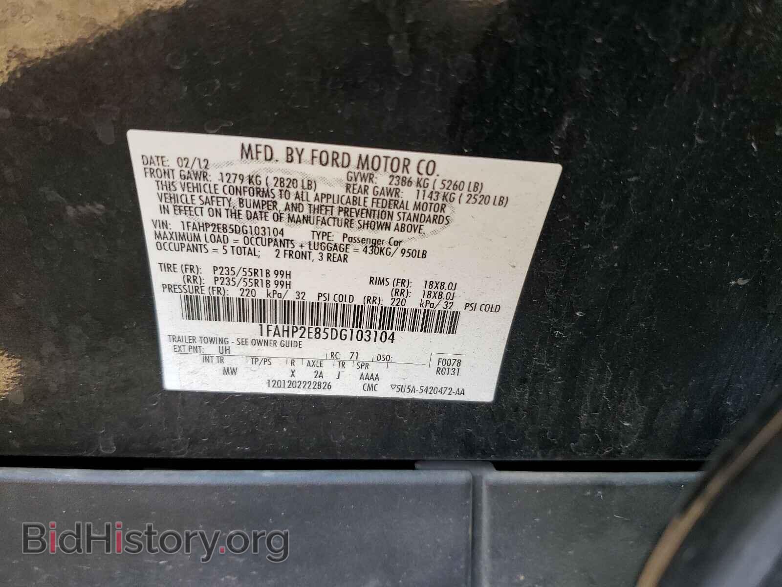 2013 FORD TAURUS - VIN: 1FAHP2E85DG103104 - Photo 10