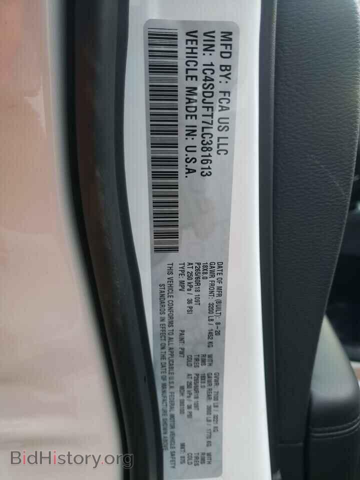 2020 DODGE DURANGO - VIN: 1C4SDJFT7LC381613 - Photo 10