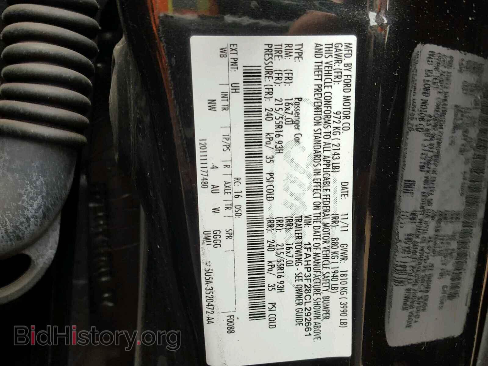 2012 FORD FOCUS - VIN: 1FAHP3F28CL292661 - Photo 10