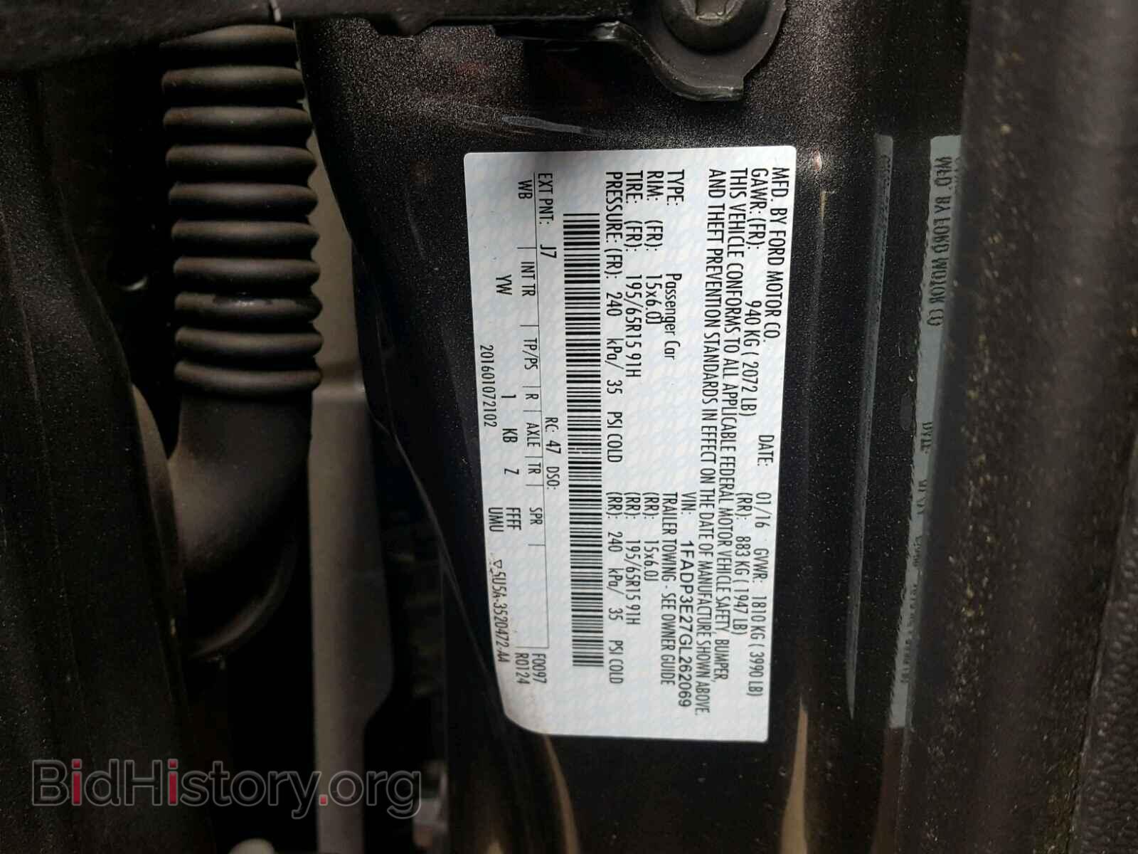 2016 FORD FOCUS - VIN: 1FADP3E27GL262069 - Фото 10