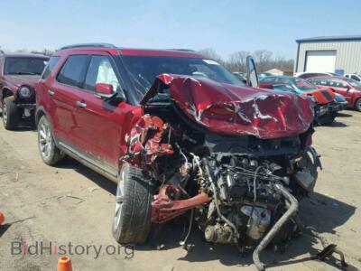 2016 Ford EXPLORER Explorer L, red — VIN 1FM5K7F88GGA99234, Copart