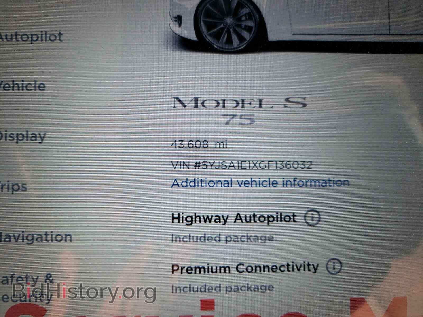 2016 TESLA MODEL S - VIN: 5YJSA1E1XGF136032 - Фото 8