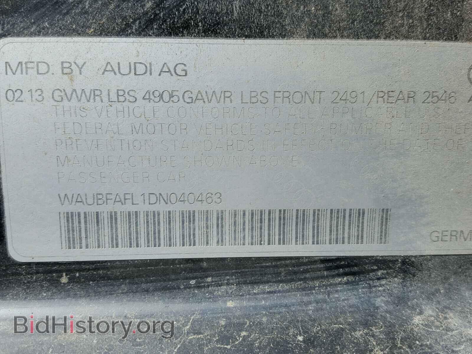 2013 AUDI A4 - VIN: WAUBFAFL1DN040463 - Фото 10