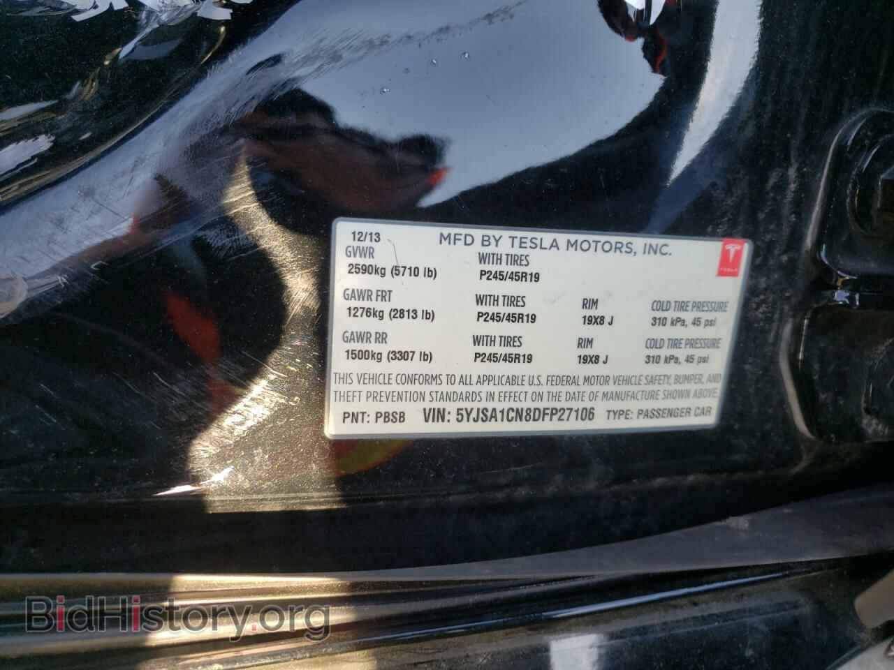 2013 TESLA MODEL S - VIN: 5YJSA1CN8DFP27106 - Photo 10