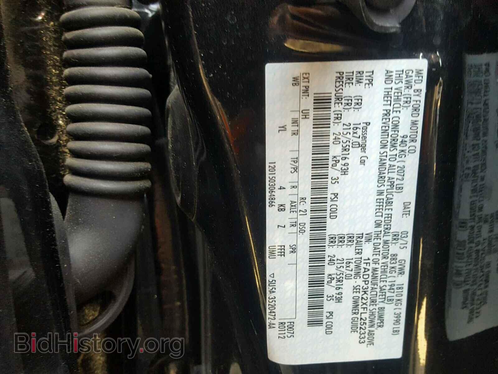 2015 FORD FOCUS - VIN: 1FADP3K2XFL252333 - Фото 10