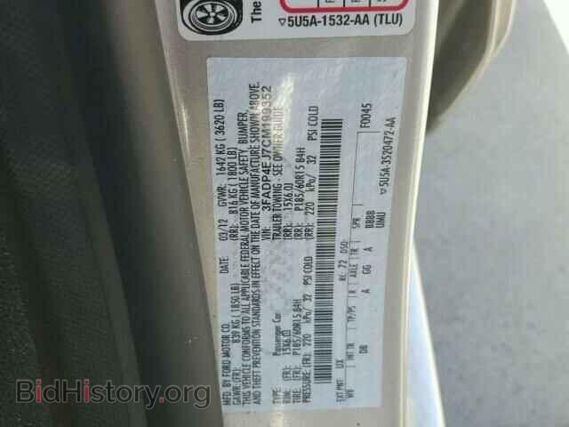 2012 FORD FIESTA - VIN: 3FADP4EJ7CM199352 - Фото 10