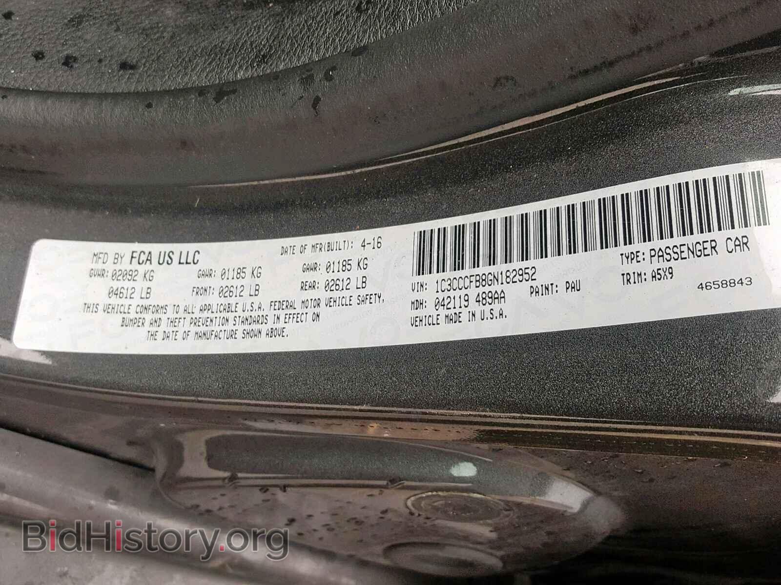 2016 CHRYSLER 200 - VIN: 1C3CCCFB8GN182952 - Photo 10
