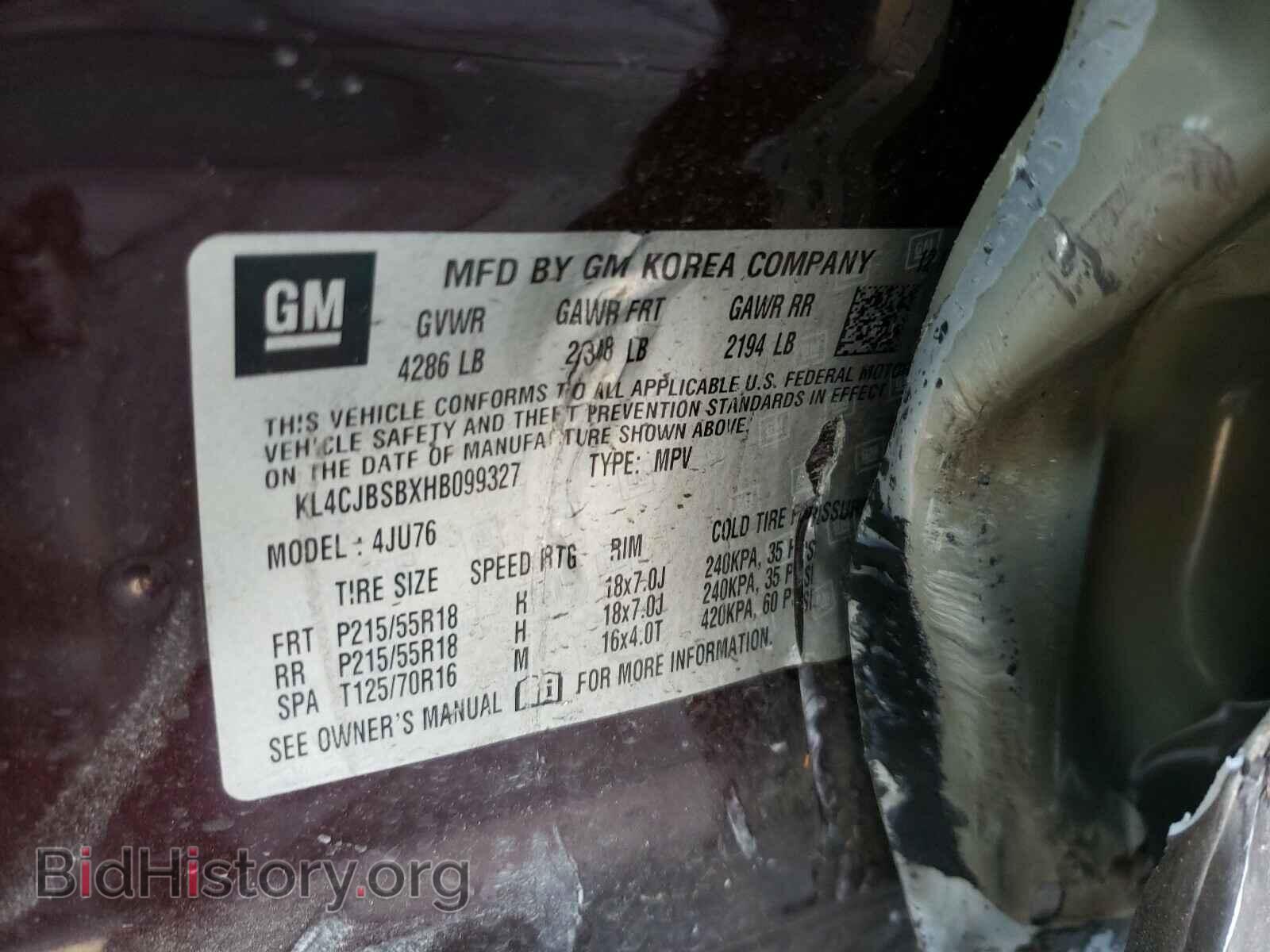 2017 BUICK ENCORE - VIN: KL4CJBSBXHB099327 - Photo 10