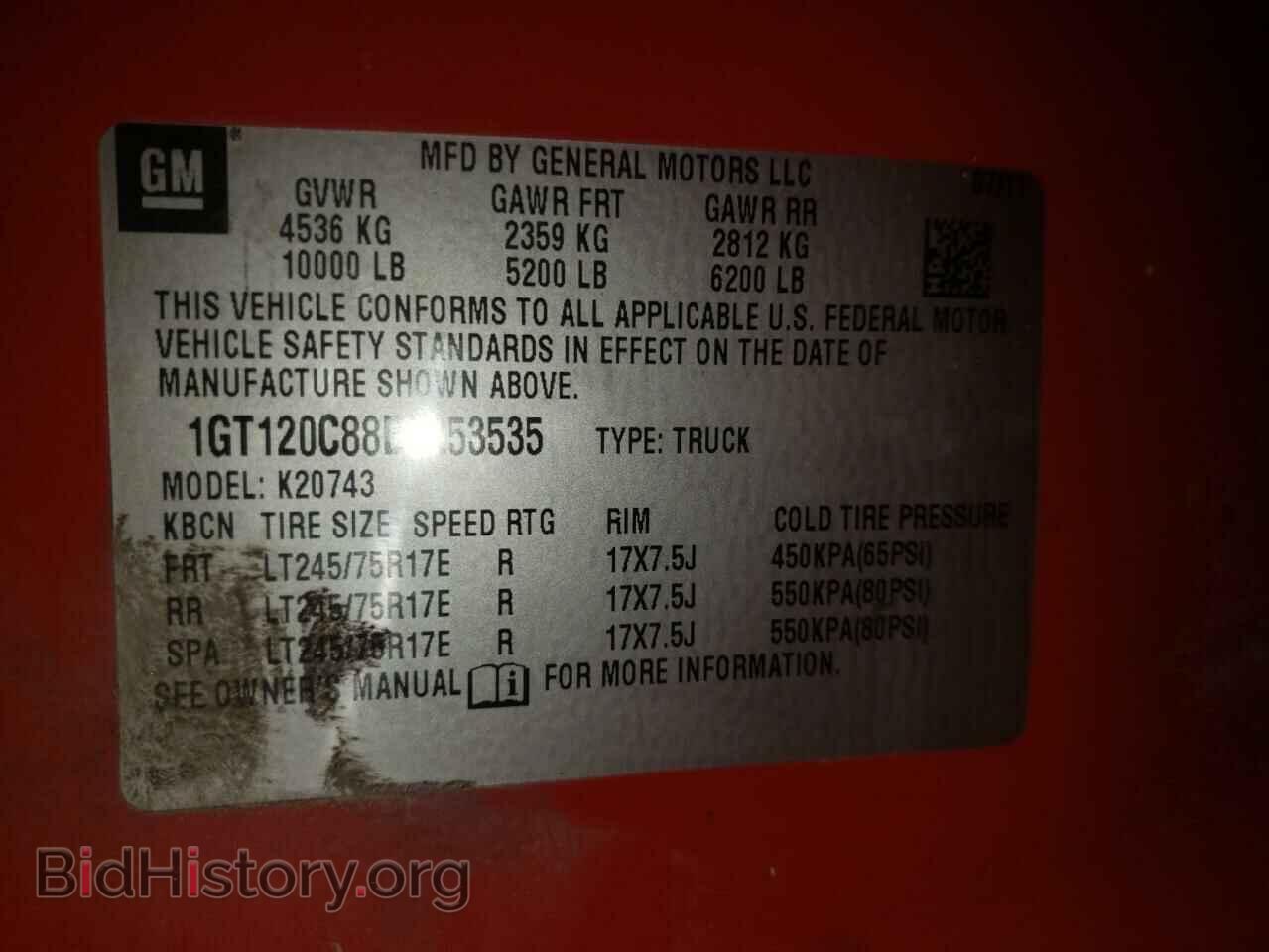 2011 GMC SIERRA - VIN: 1GT120C88BF253535 - Фото 10