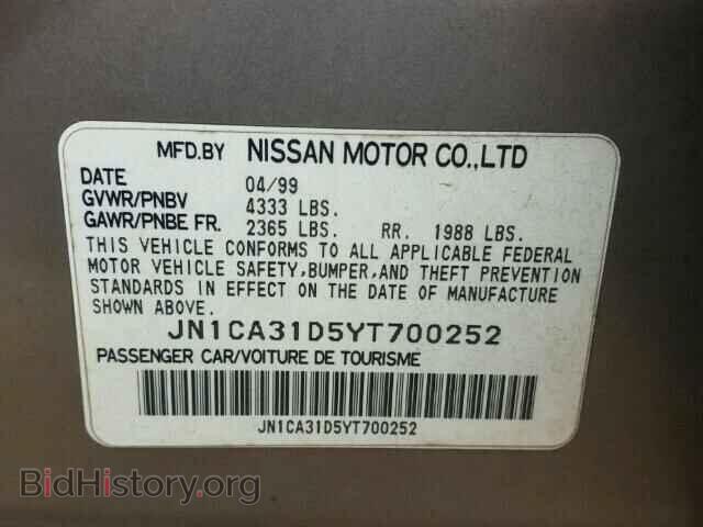 2000 NISSAN MAXIMA - VIN: JN1CA31D5YT700252 - Фото 10