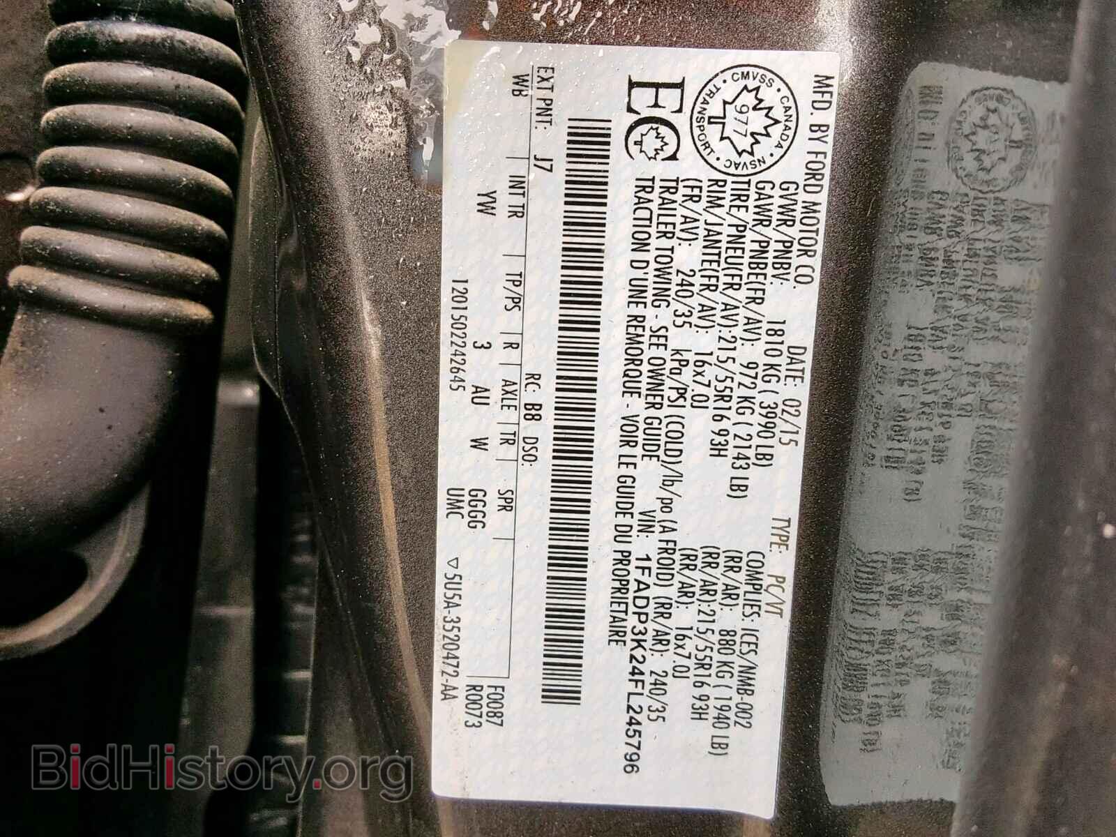 2015 FORD FOCUS SE - VIN: 1FADP3K24FL245796 - Фото 10