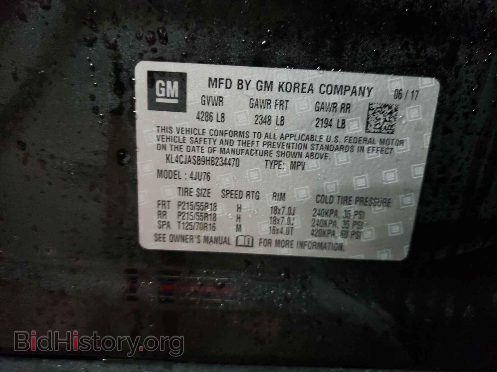 2017 BUICK ENCORE - VIN: KL4CJASB9HB234470 - Photo 10
