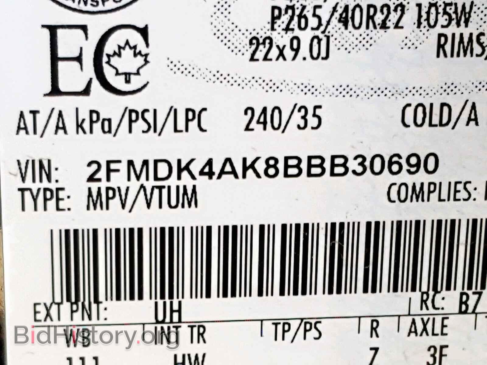 2011 FORD EDGE - VIN: 2FMDK4AK8BBB30690 - Photo 10