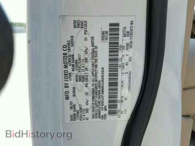 2006 FORD EXPLORER - VIN: 1FMEU73886UA06324 - Фото 10