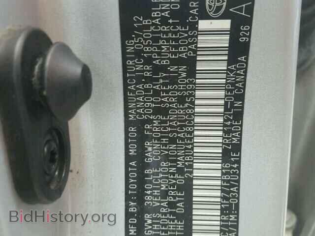 2012 TOYOTA COROLLA - VIN: 2T1BU4EE8CC875393 - Photo 10