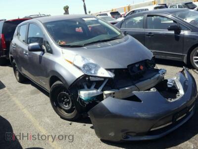 2015 Nissan LEAF Leaf S, серый — VIN 1N4AZ0CP3FC314547, Copart