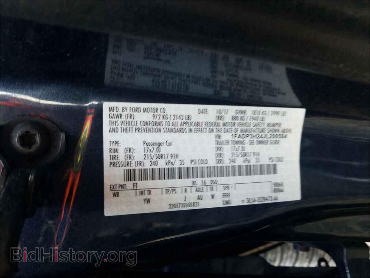 2018 FORD FOCUS - VIN: 1FADP3H24JL200504 - Фото 10