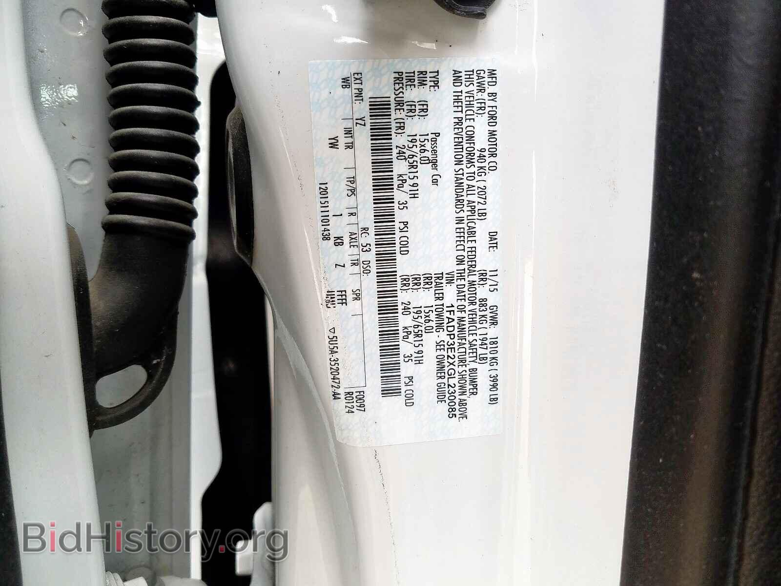2016 FORD FOCUS - VIN: 1FADP3E2XGL230085 - Photo 10