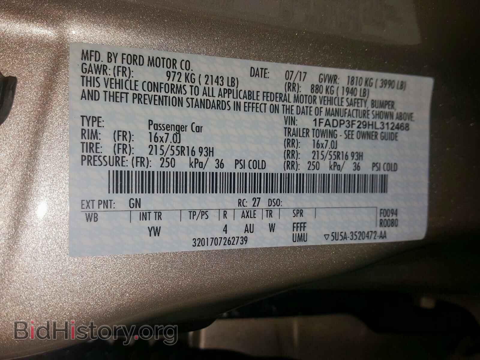 2017 FORD FOCUS - VIN: 1FADP3F29HL312468 - Photo 10