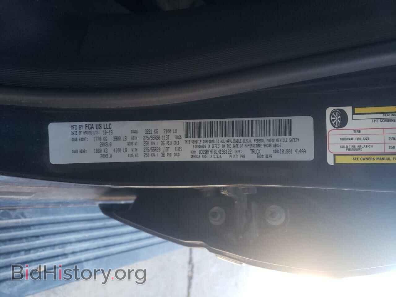 2020 RAM 1500 - VIN: 1C6SRFHT6LN196122 - Фото 10