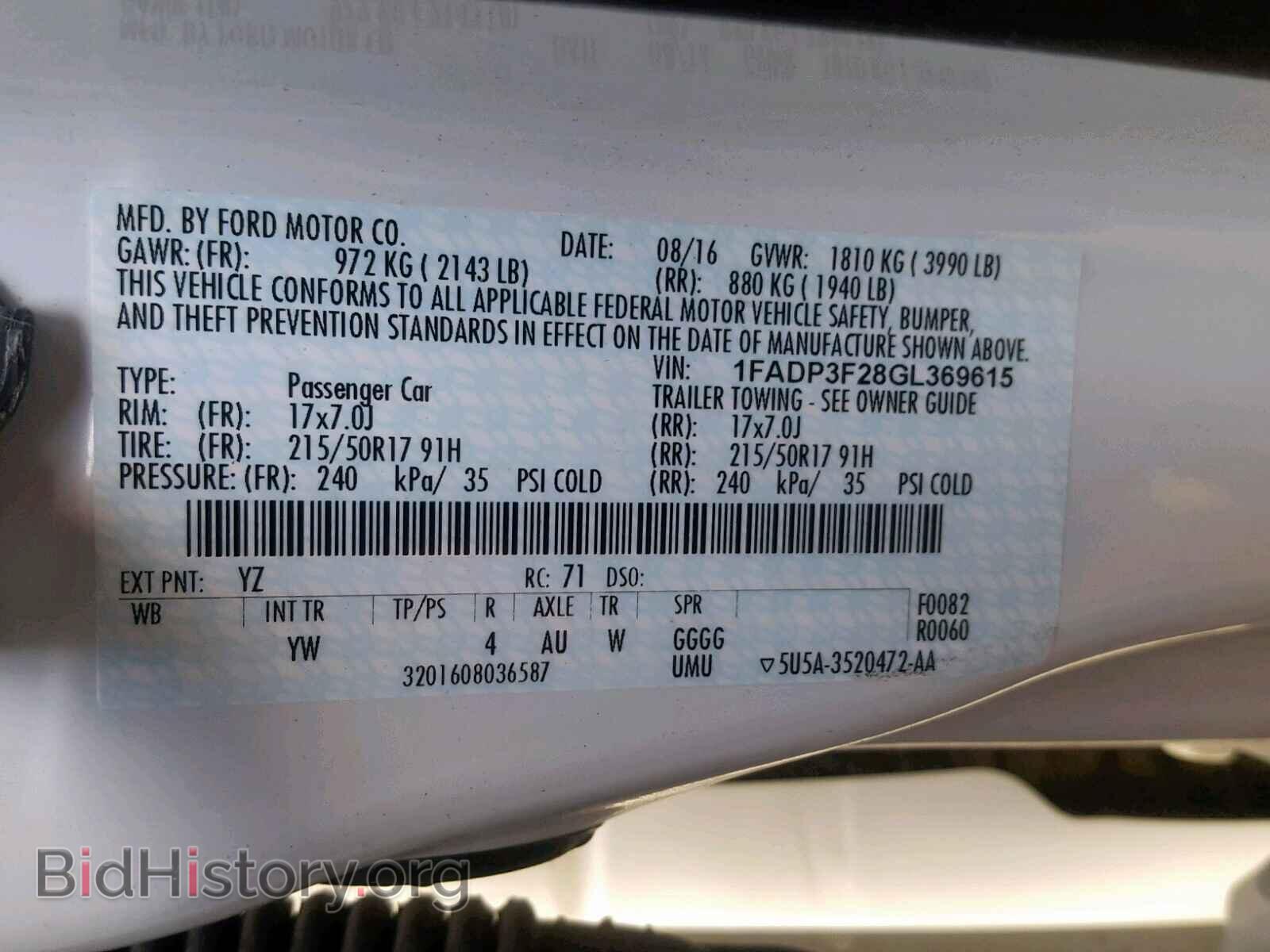 2016 FORD FOCUS SE - VIN: 1FADP3F28GL369615 - Photo 10