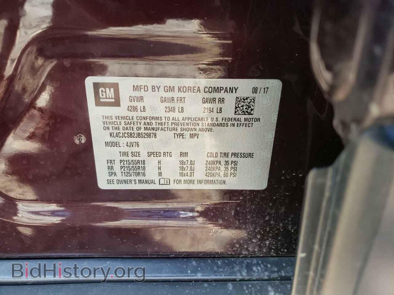 2018 BUICK ENCORE - VIN: KL4CJCSB2JB529878 - Фото 10