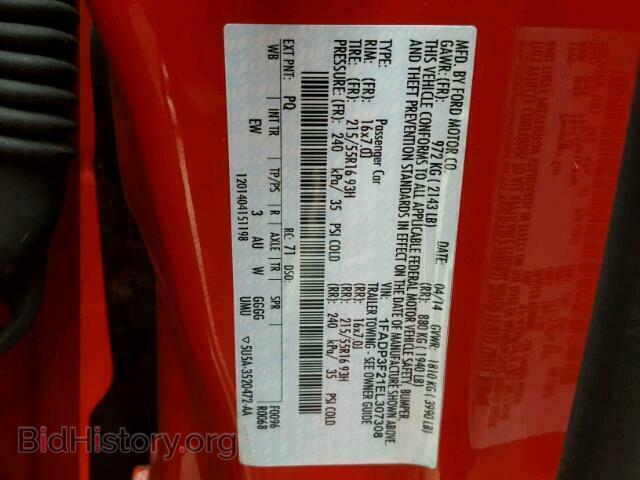 2014 FORD FOCUS - VIN: 1FADP3F21EL307308 - Фото 10