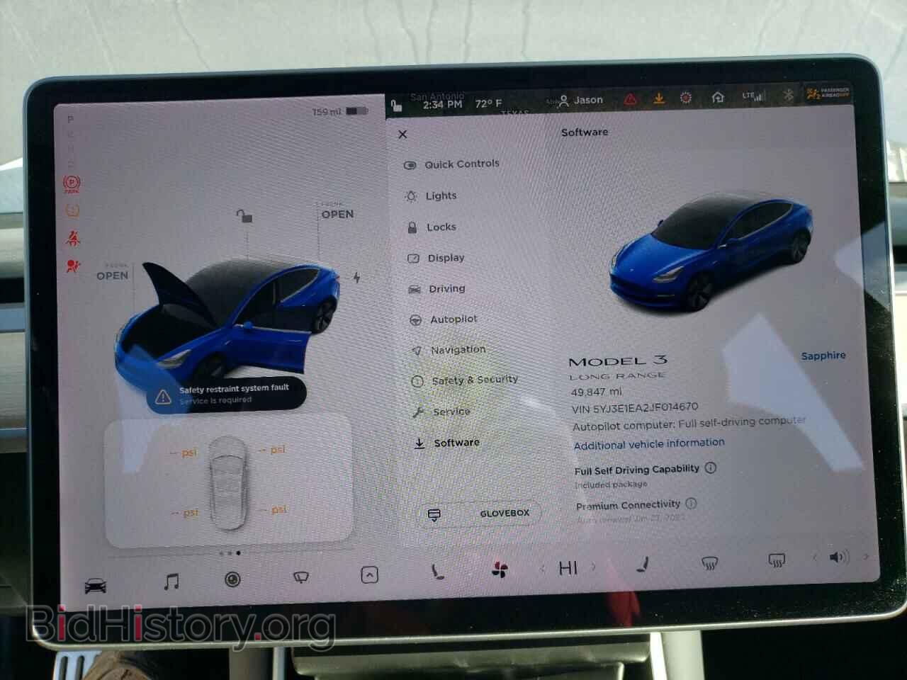 2018 TESLA MODEL 3 - VIN: 5YJ3E1EA2JF014670 - Фото 8