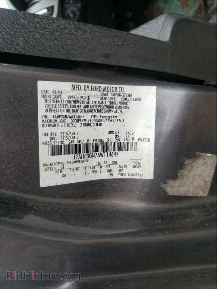 2010 FORD FOCUS - VIN: 1FAHP3GN7AW114647 - Фото 10