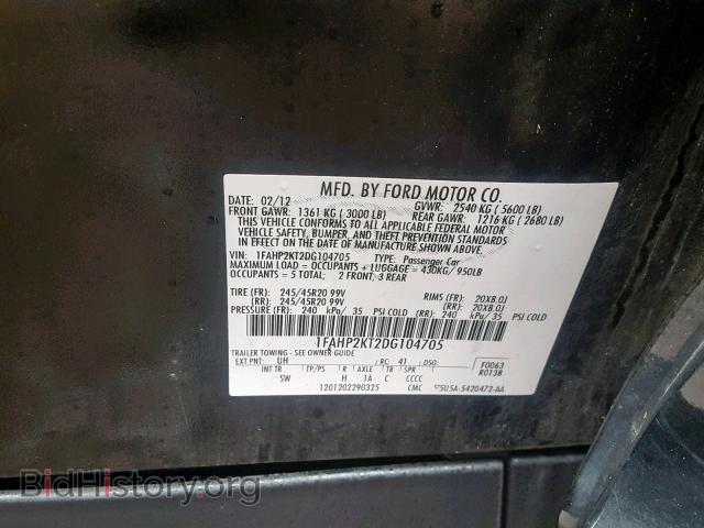 2013 FORD TAURUS - VIN: 1FAHP2KT2DG104705 - Фото 10