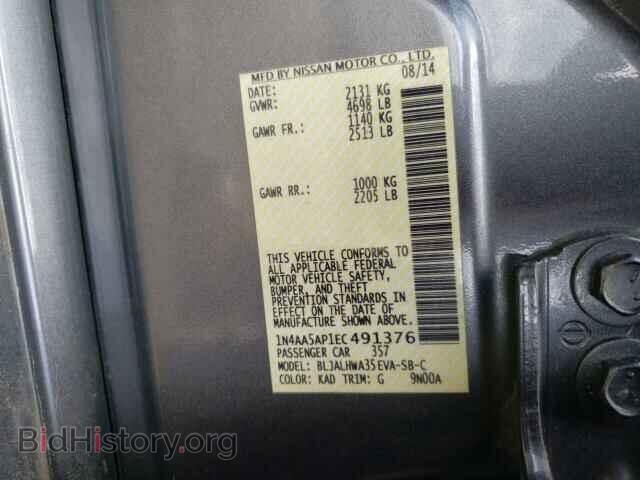 2014 NISSAN MAXIMA - VIN: 1N4AA5AP1EC491376 - Фото 10