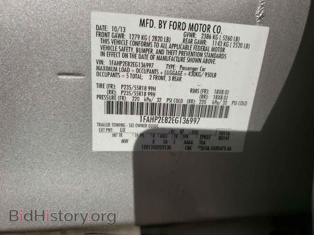 2014 FORD TAURUS - VIN: 1FAHP2E82EG136997 - Photo 10