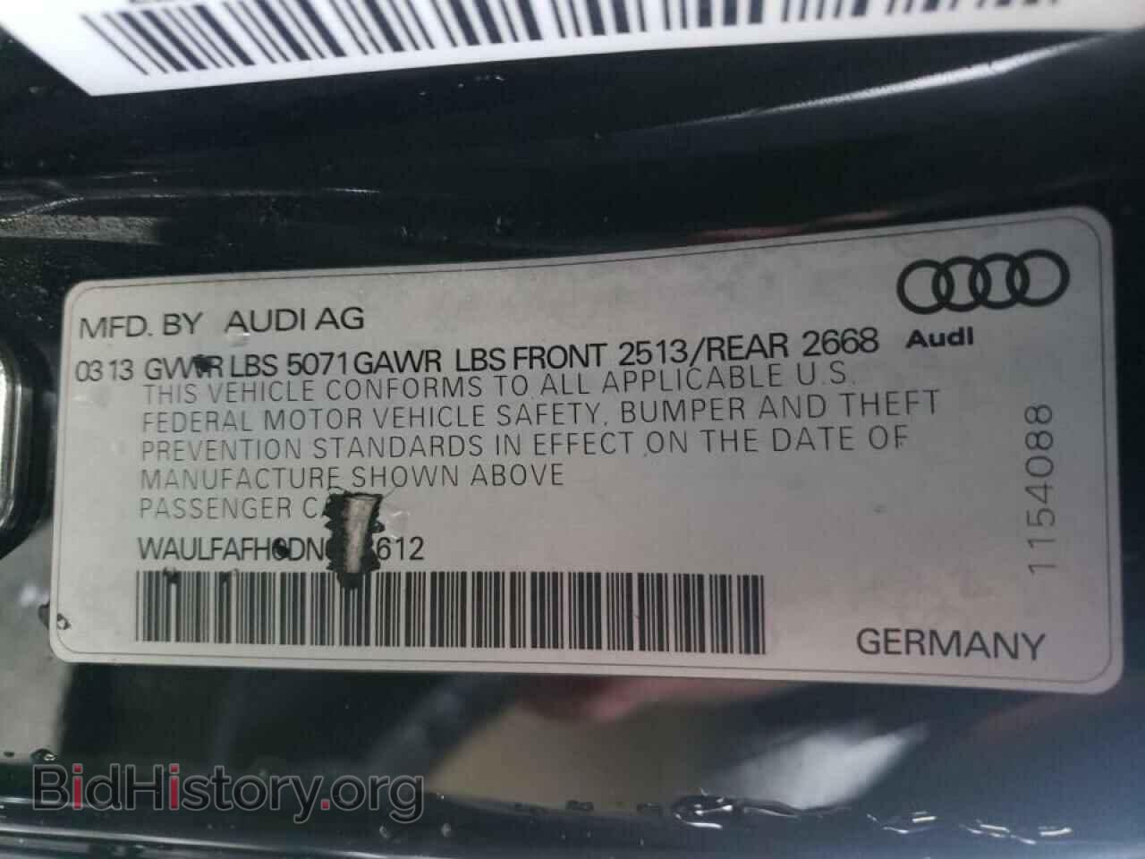 2013 AUDI A5 - VIN: WAULFAFH0DN013612 - Фото 10