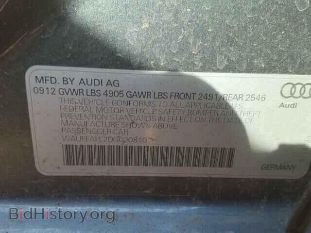 2013 AUDI A4 - VIN: WAUFFAFL2DN020840 - Фото 10