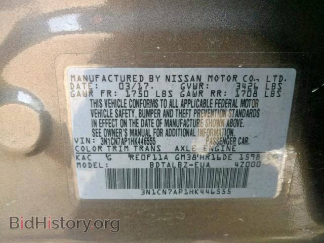 2017 NISSAN VERSA - VIN: 3N1CN7AP1HK446555 - Фото 10