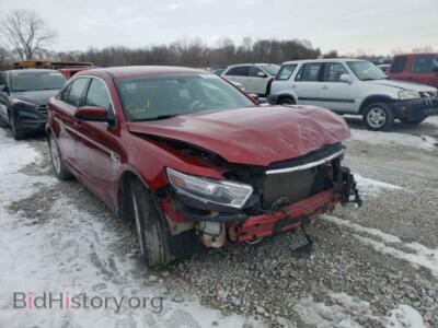 2014 Ford TAURUS Taurus SEL, red — VIN 1FAHP2E89EG129061, Copart