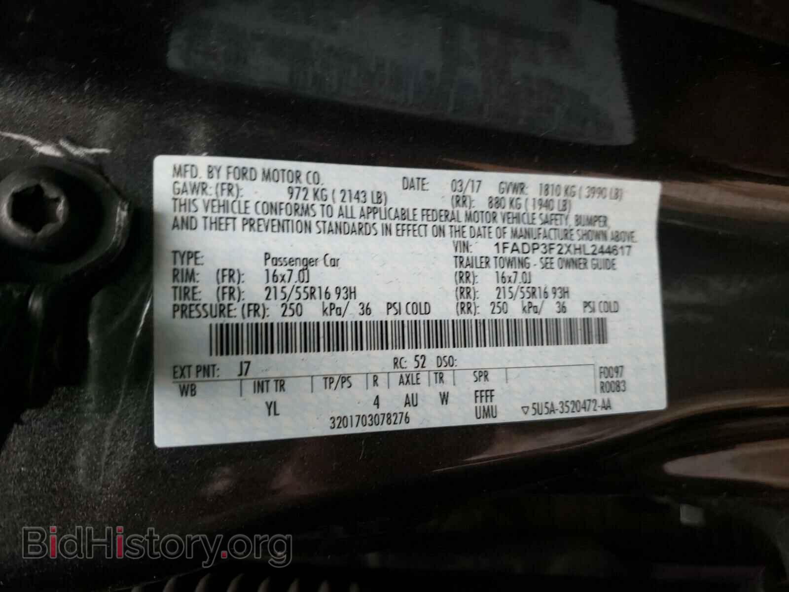 2017 FORD FOCUS - VIN: 1FADP3F2XHL244617 - Photo 10