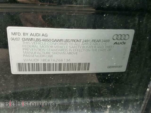 2007 AUDI A4 - VIN: WAUDF78E87A266134 - Photo 10