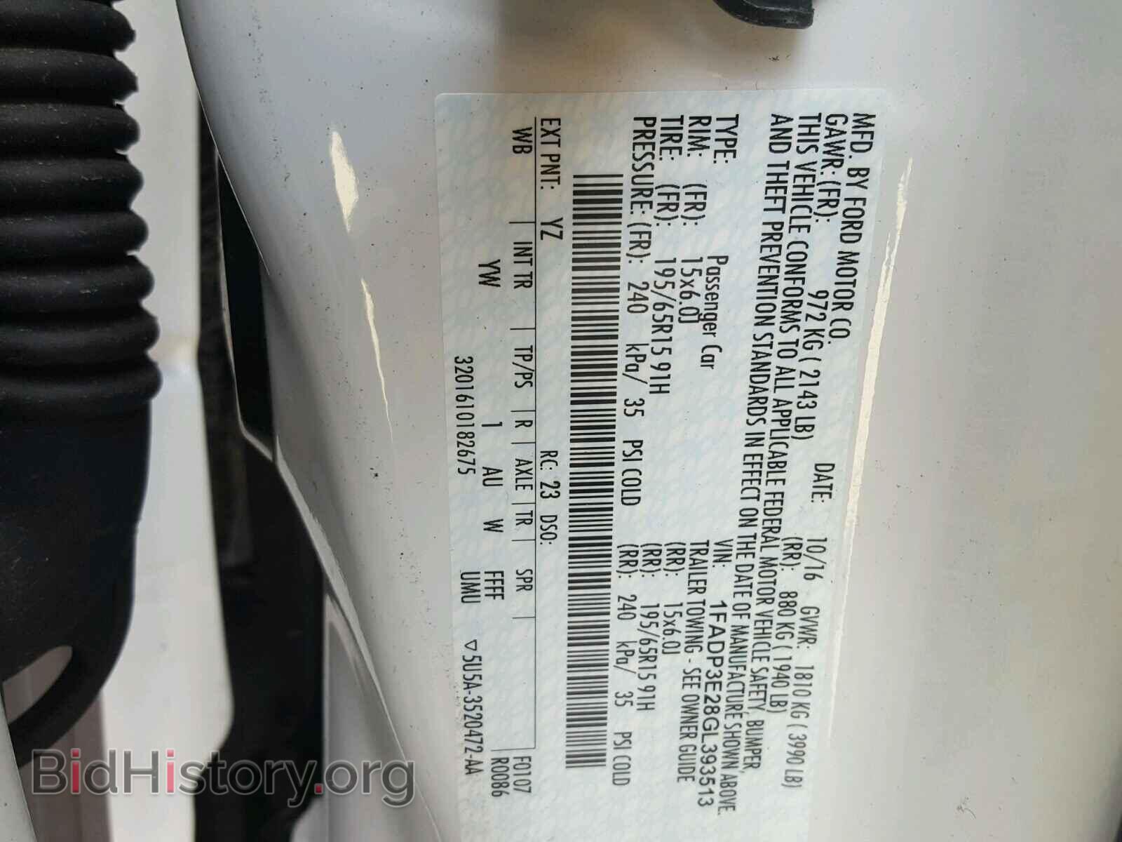 2016 FORD FOCUS - VIN: 1FADP3E28GL393513 - Photo 10