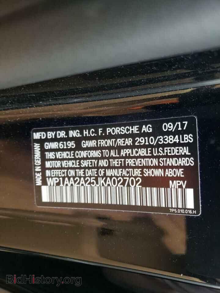 2018 PORSCHE CAYENNE - VIN: WP1AA2A25JKA02702 - Фото 10