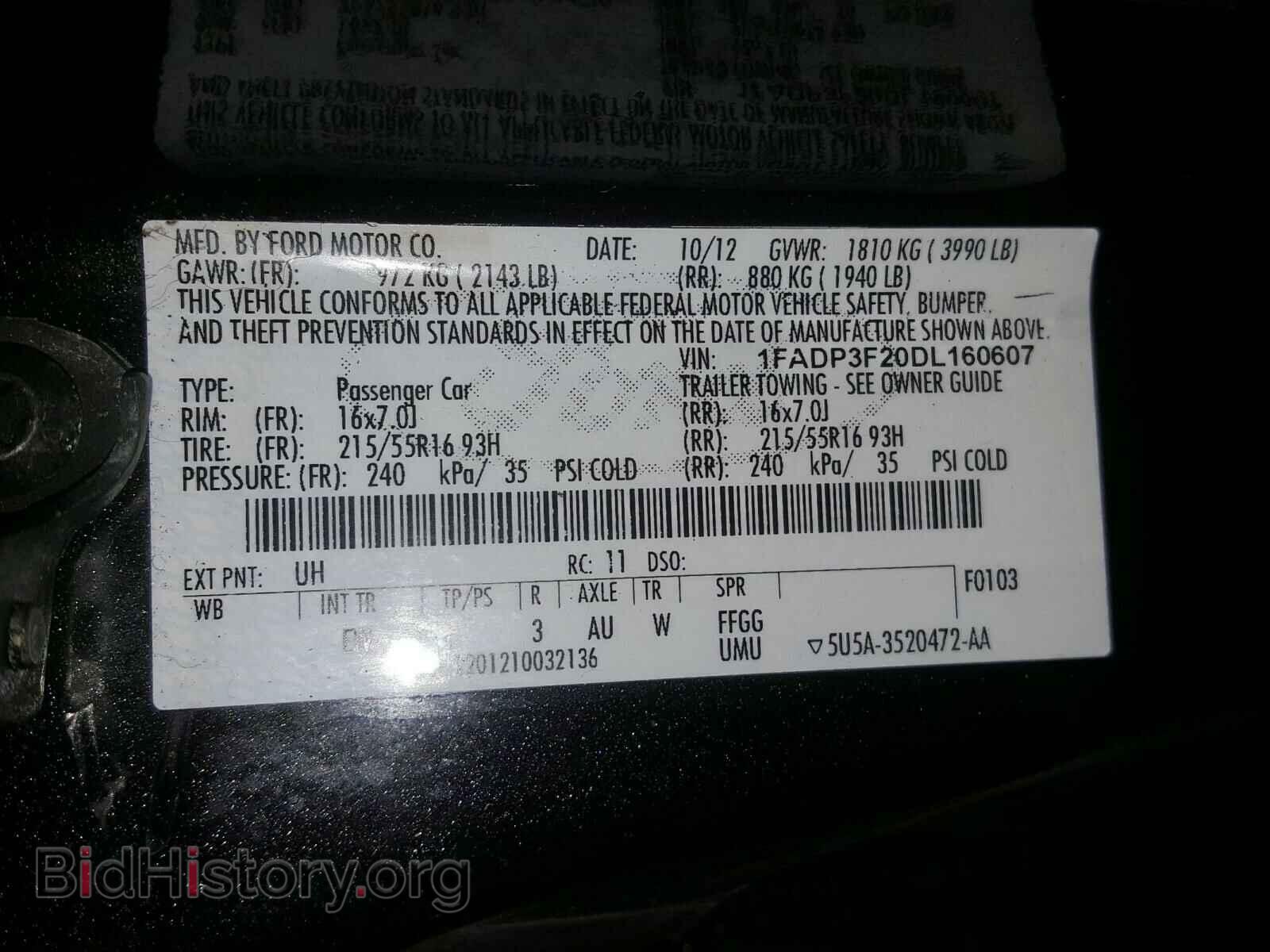 2013 FORD FOCUS - VIN: 1FADP3F20DL160607 - Photo 10