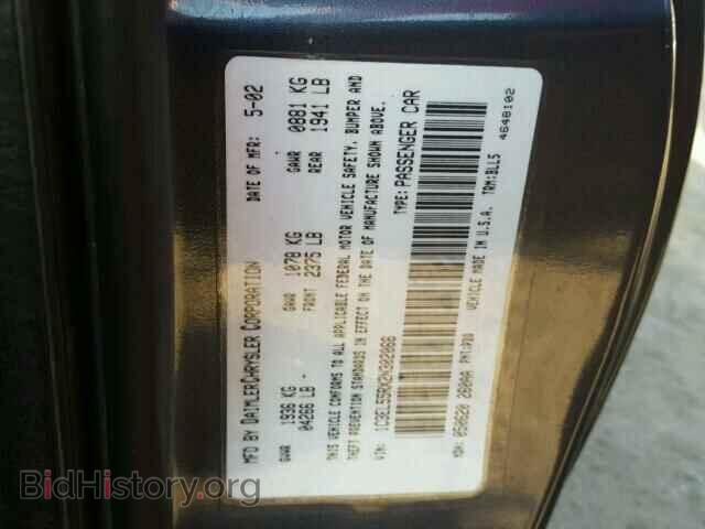 2002 CHRYSLER SEBRING - VIN: 1C3EL55RX2N302066 - Фото 10