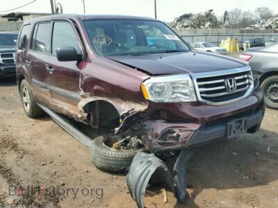 2014 Honda PILOT Pilot LX, burgundy — VIN 5FNYF4H27EB044407, Copart