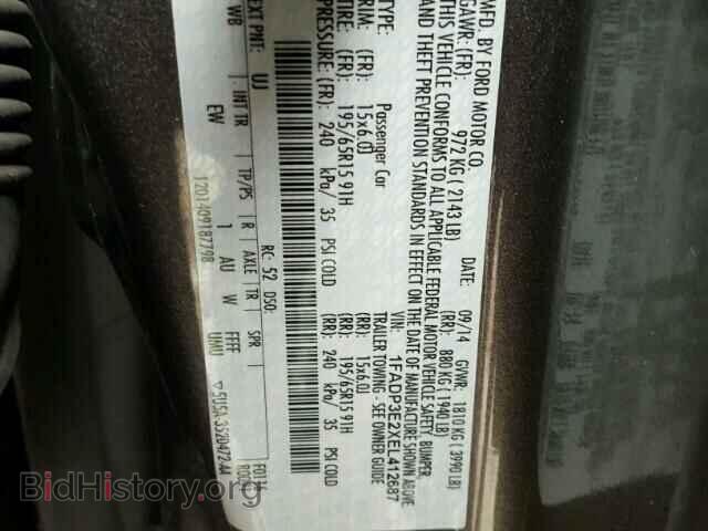 2014 FORD FOCUS - VIN: 1FADP3E2XEL412687 - Photo 10