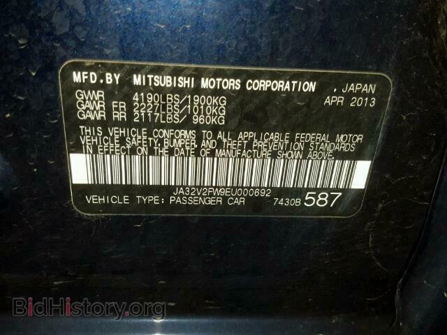 2014 MITSUBISHI LANCER - VIN: JA32V2FW9EU000692 - Фото 10