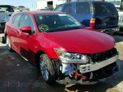 2013 Lexus CT 200 CT200H, красный — VIN JTHKD5BH5D2153267, Copart