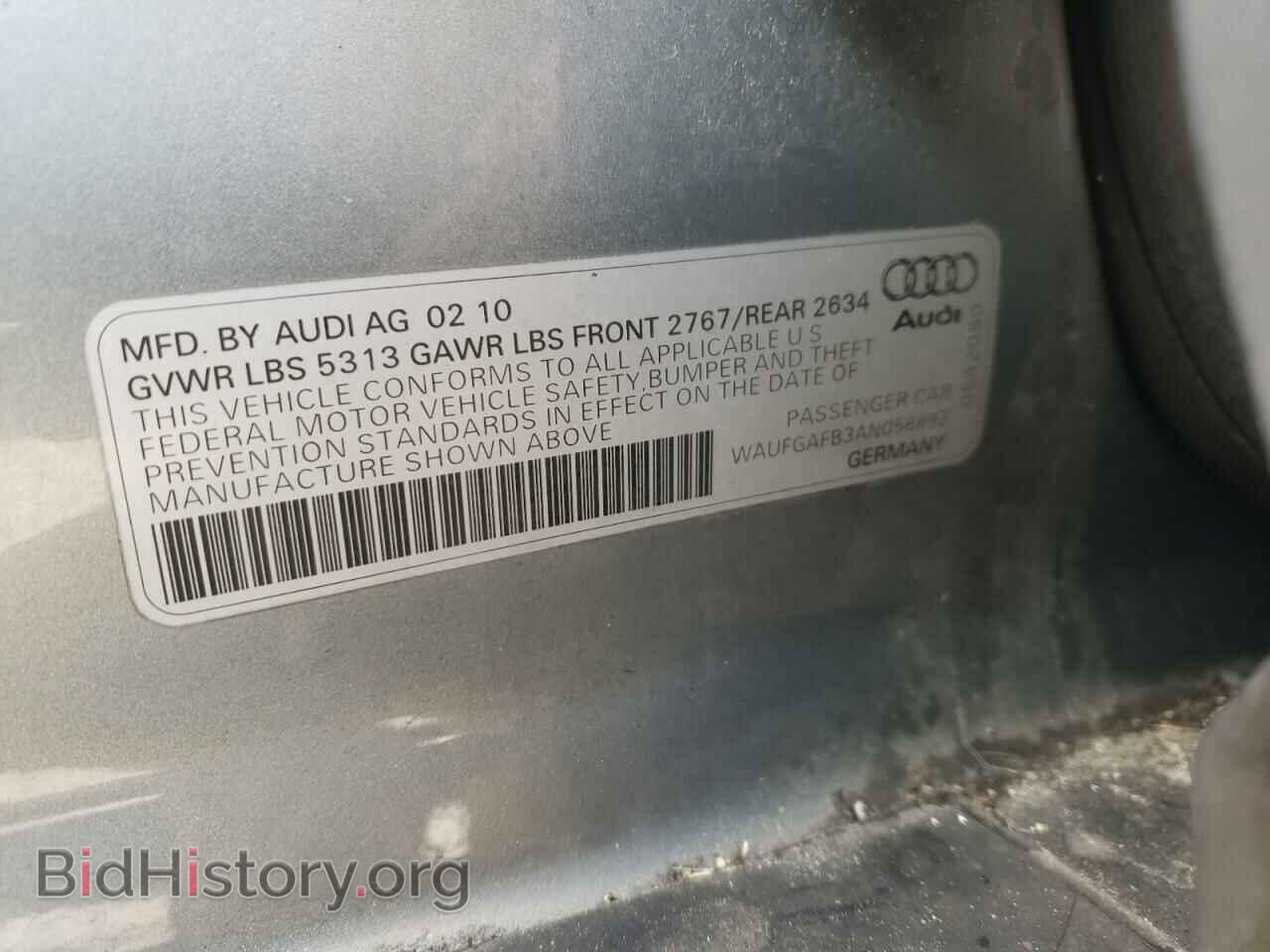2010 AUDI A6 - VIN: WAUFGAFB3AN056892 - Фото 10