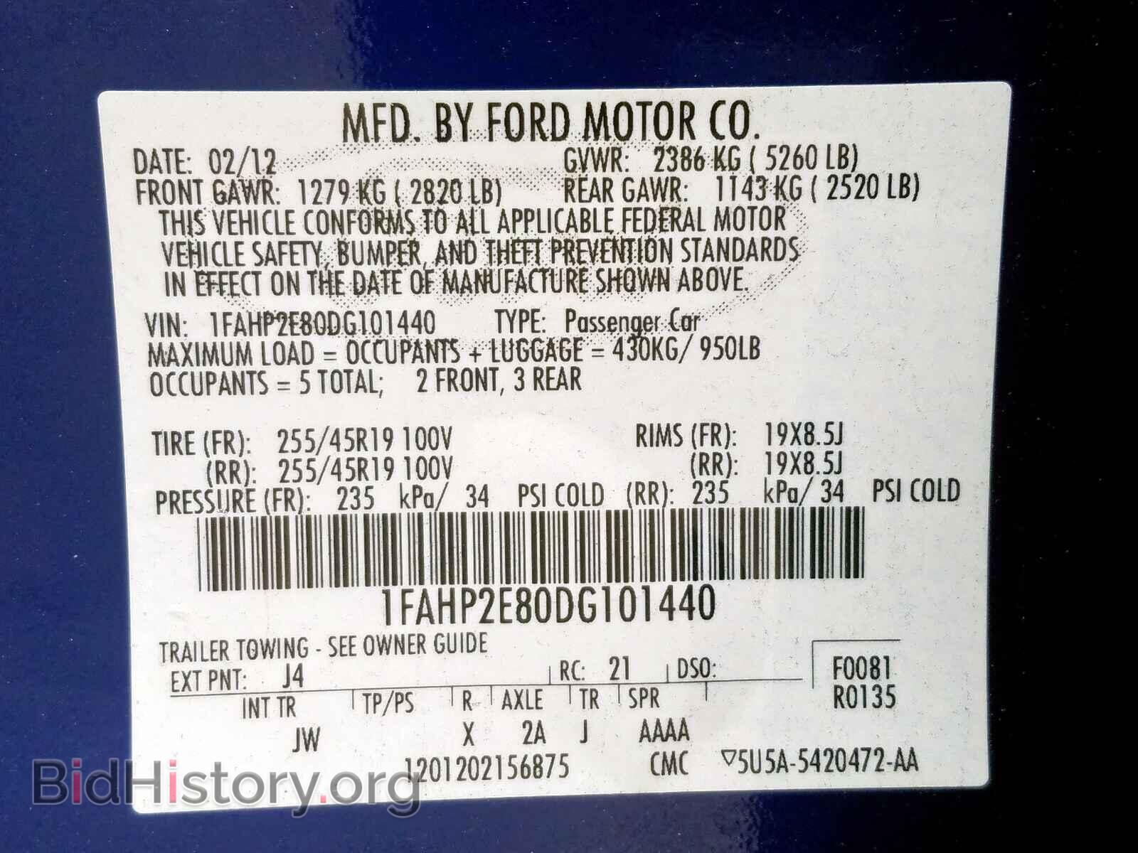 2013 FORD TAURUS - VIN: 1FAHP2E80DG101440 - Photo 10
