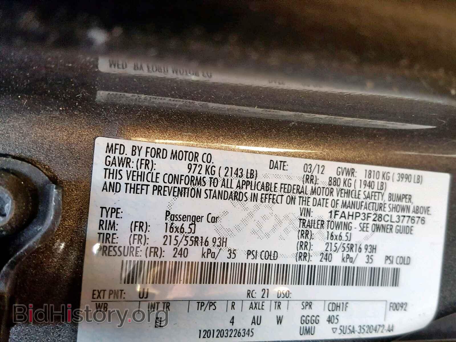 2012 FORD FOCUS SE - VIN: 1FAHP3F28CL377676 - Фото 10